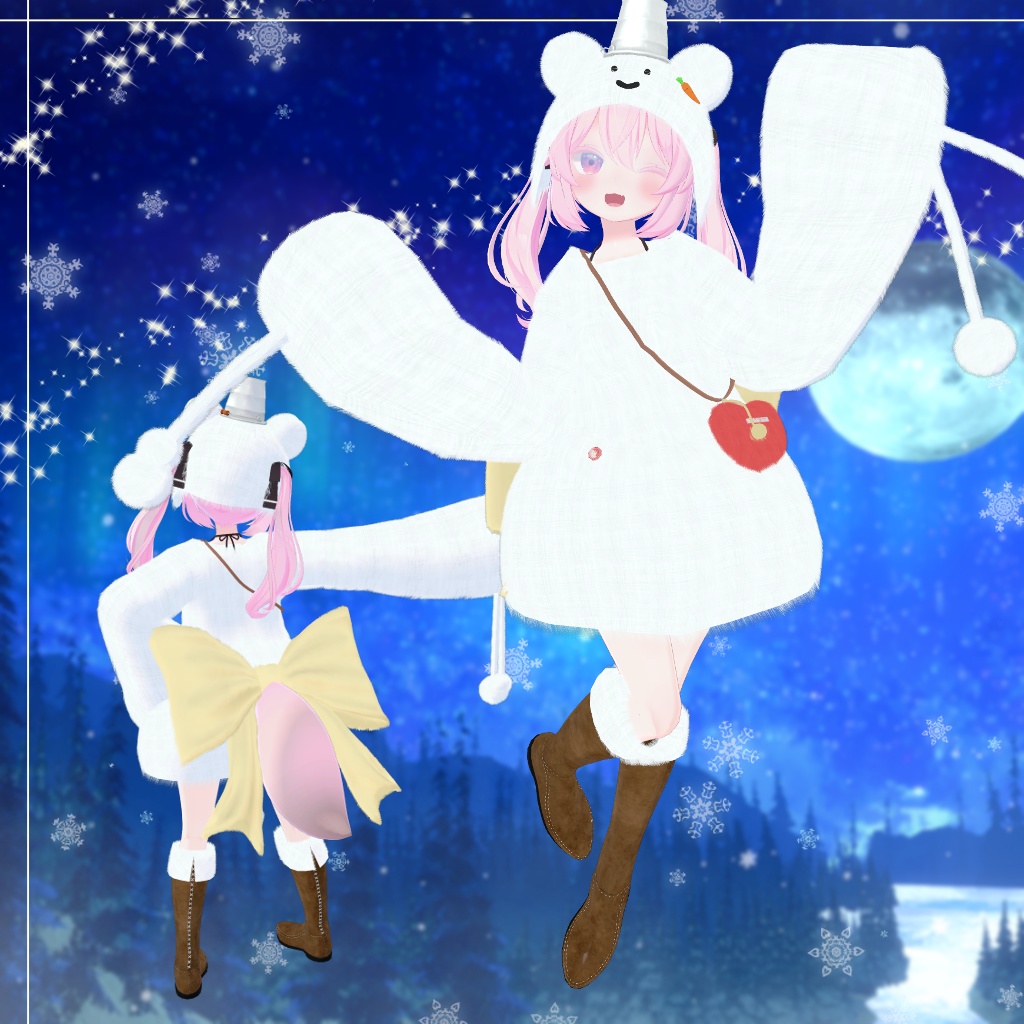 【カリン】もこもこおでかけ雪だるま⛄