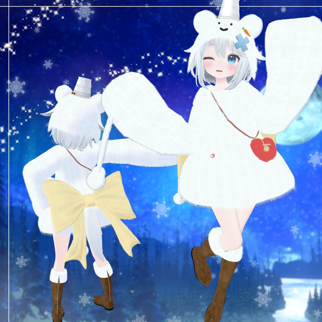 【ミント】もこもこおでかけ雪だるま⛄