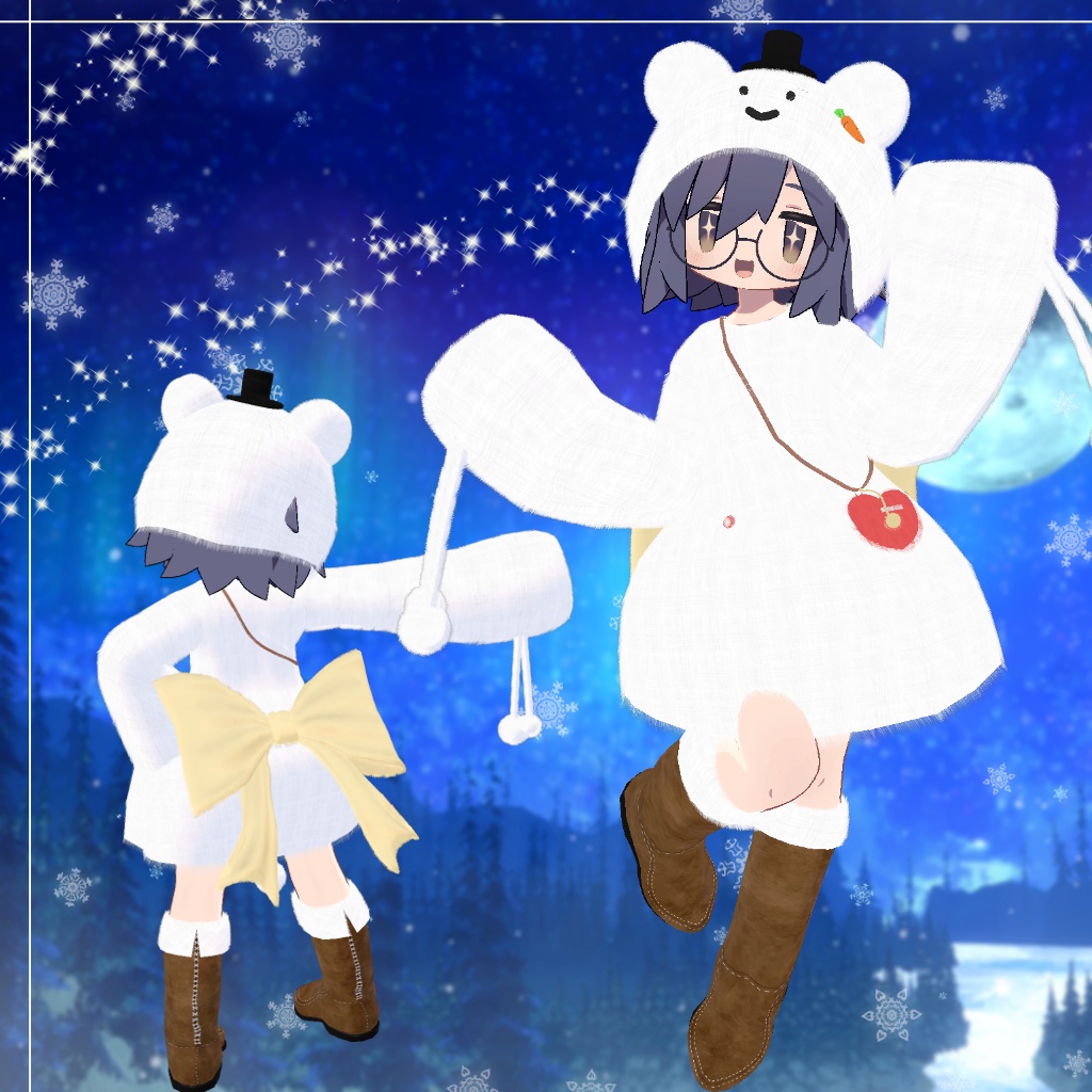 【うささき】もこもこおでかけ雪だるま⛄