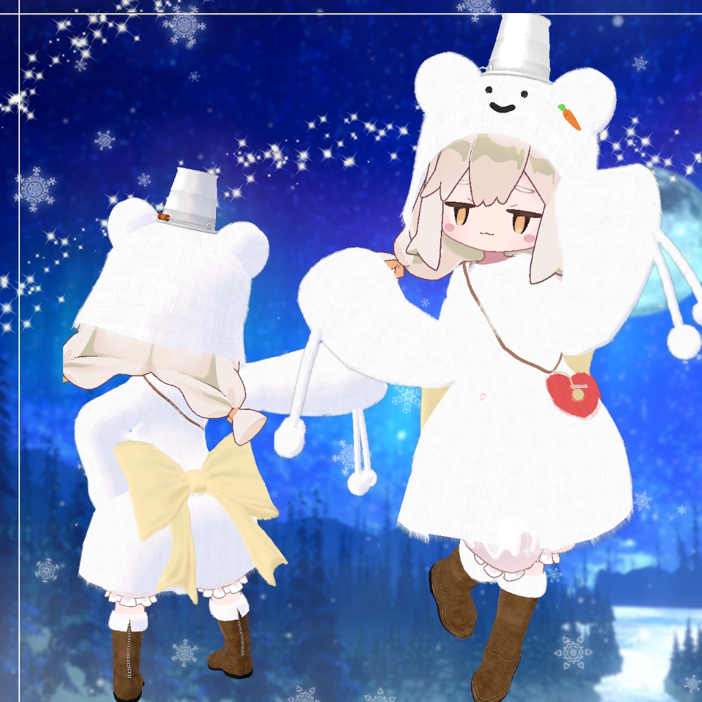 【みなほし】もこもこおでかけ雪だるま⛄