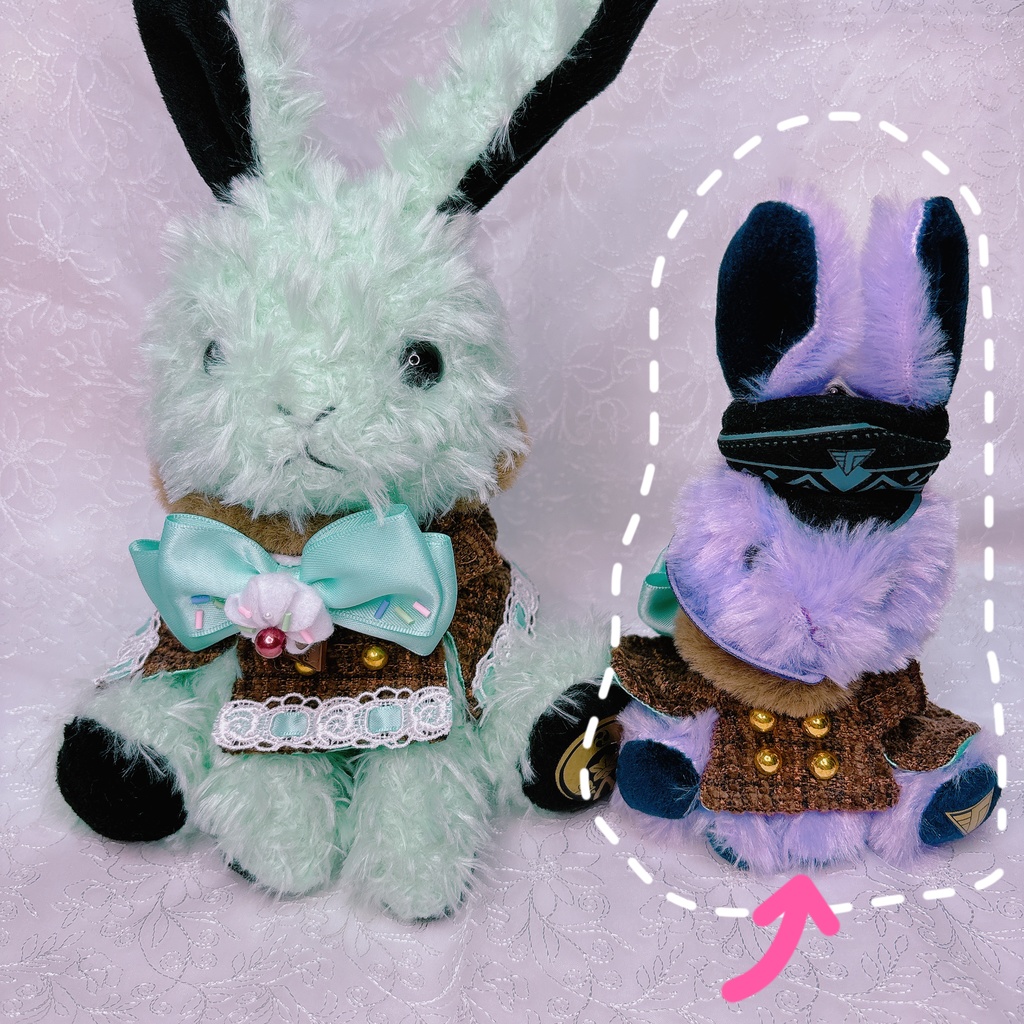 【16cmぬいサイズ】ケーキ風ポンチョコート