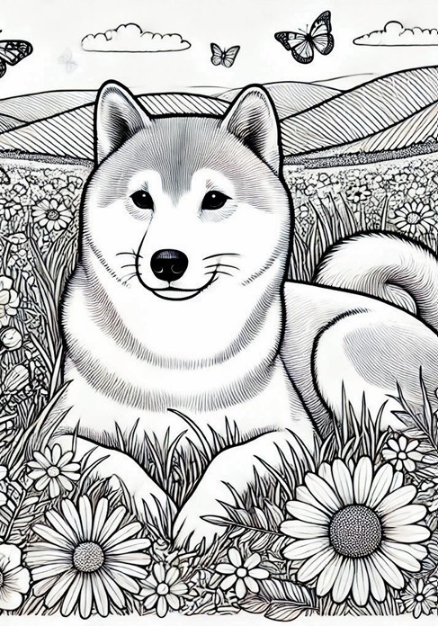 癒しの犬たち ぬりえブック Healing Dogs – A Relaxing Coloring Book