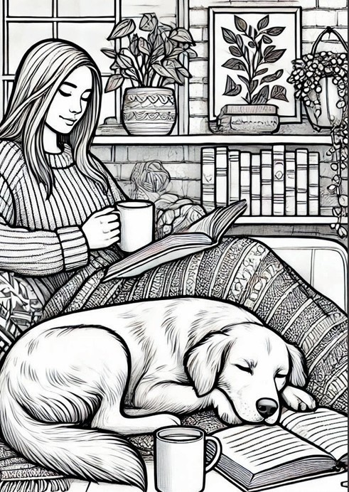 癒しの犬たち ぬりえブック Healing Dogs – A Relaxing Coloring Book