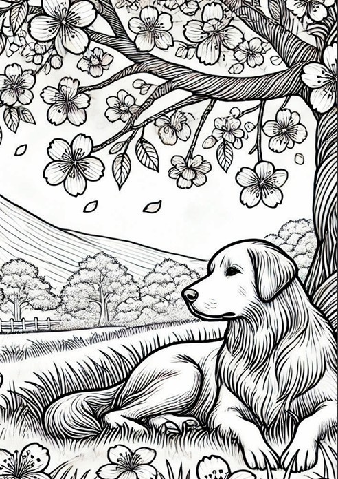 癒しの犬たち ぬりえブック Healing Dogs – A Relaxing Coloring Book