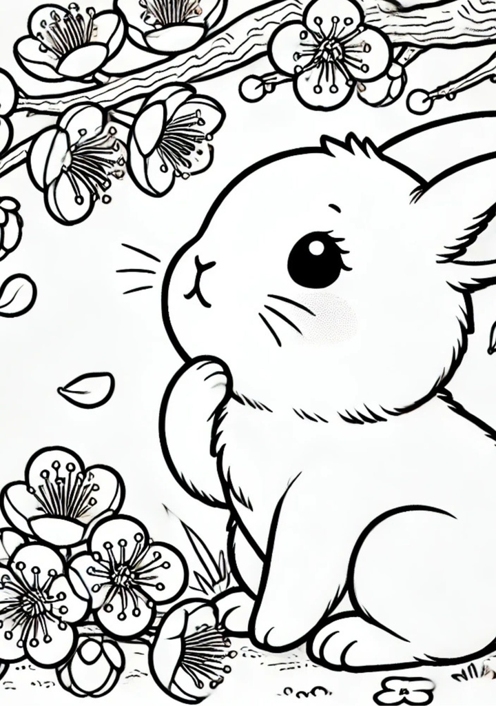 うさぎと巡る癒しの四季ぬりえ Healing Seasonal Coloring Book: Journey with Rabbits