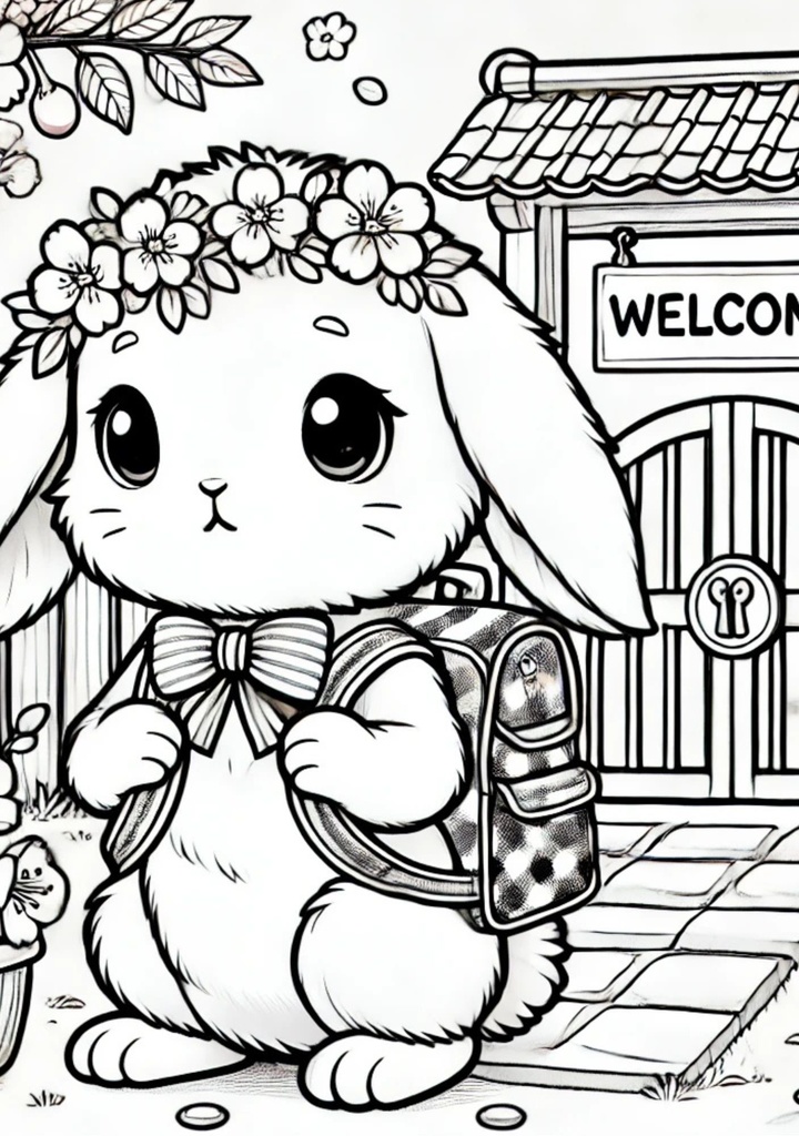 うさぎと巡る癒しの四季ぬりえ Healing Seasonal Coloring Book: Journey with Rabbits