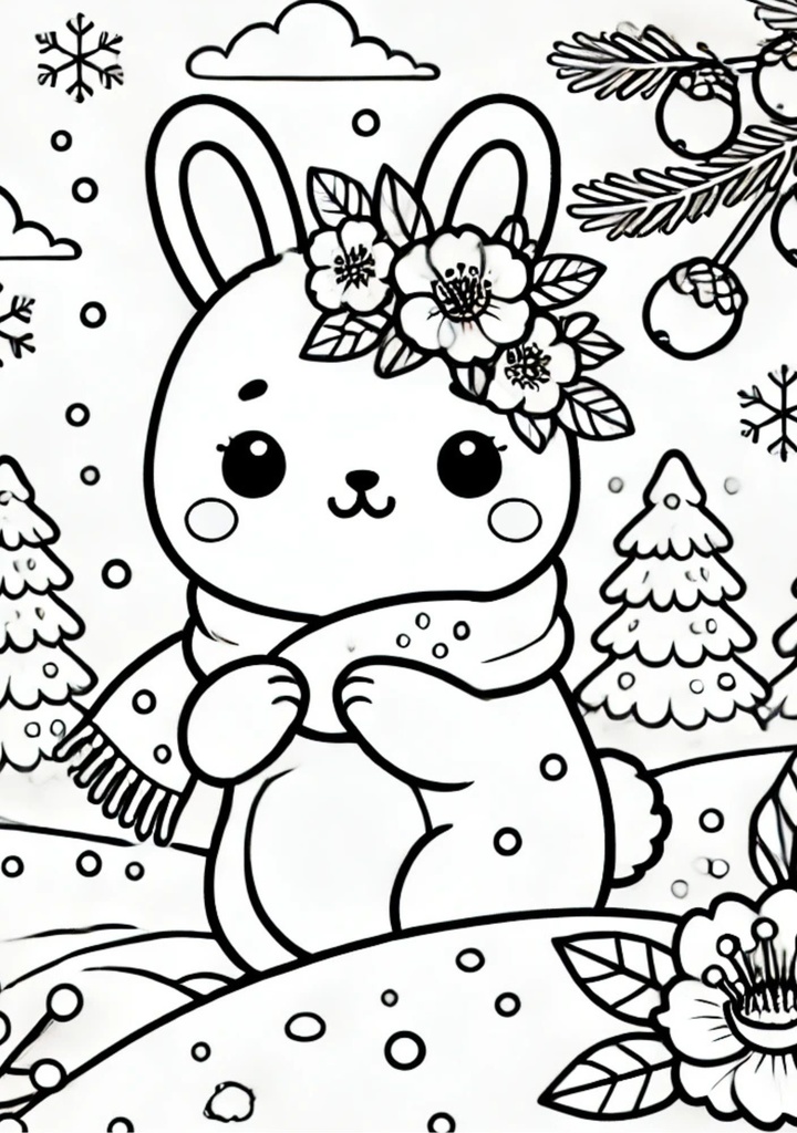 うさぎと巡る癒しの四季ぬりえ Healing Seasonal Coloring Book: Journey with Rabbits
