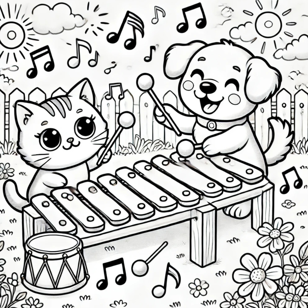 大人の塗り絵 ~猫と犬の夏休み~ Adult Coloring Book: Summer Vacation with Cats and Dogs