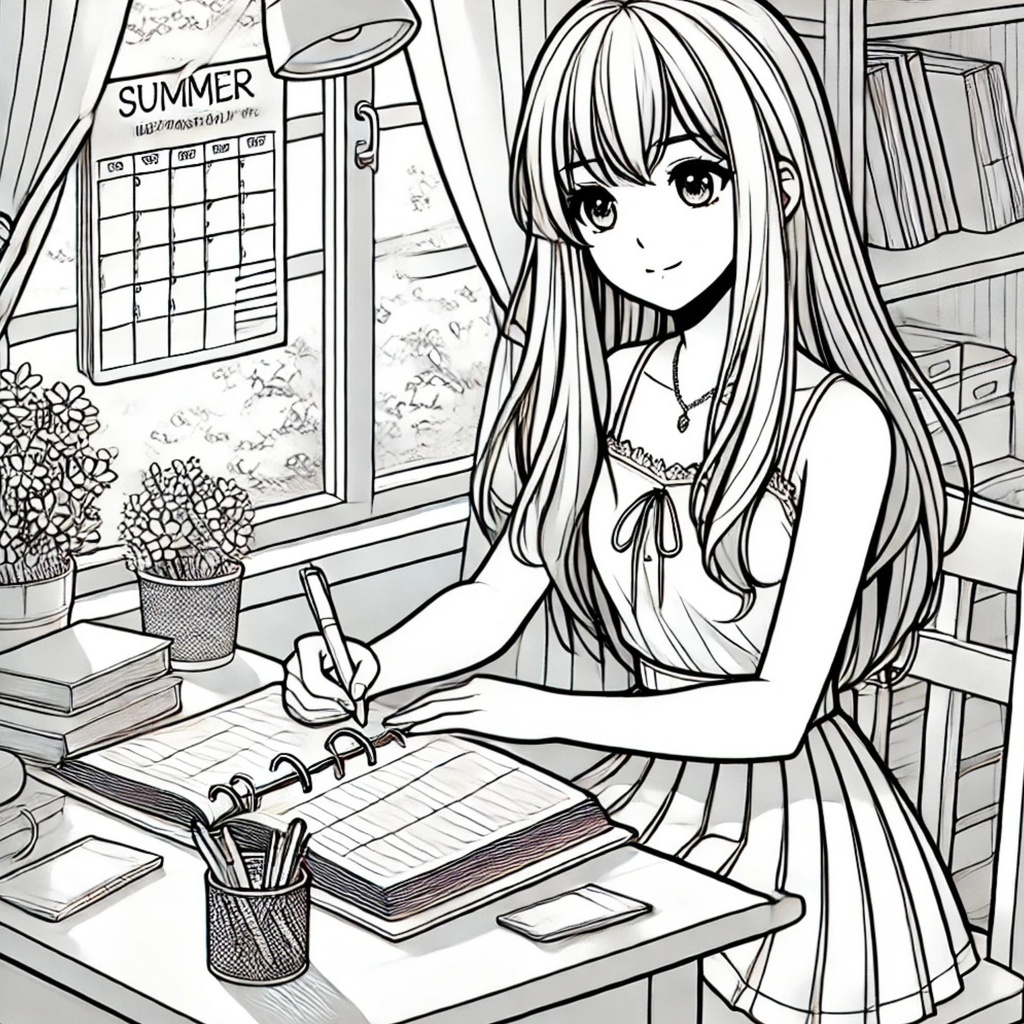 大人の塗り絵~美少女たちの夏休み~