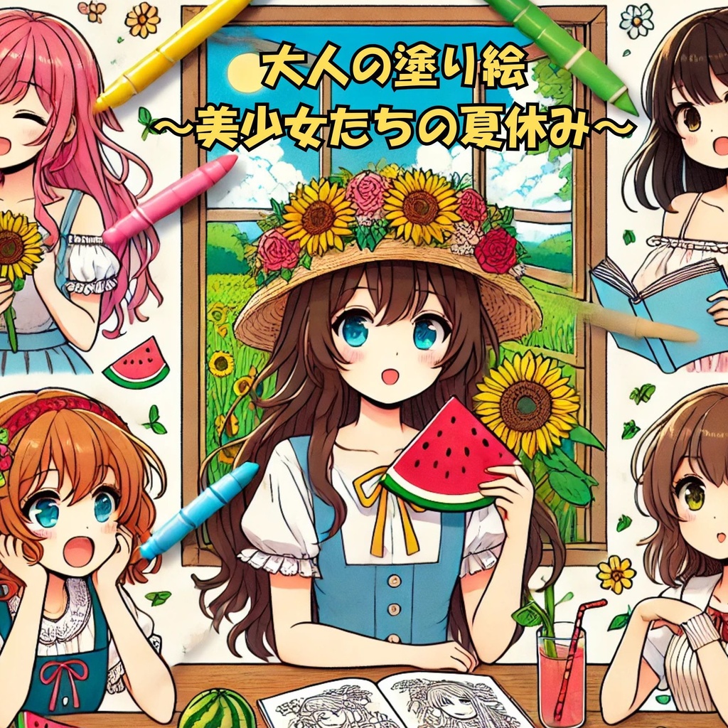 大人の塗り絵～美少女たちの夏休み～