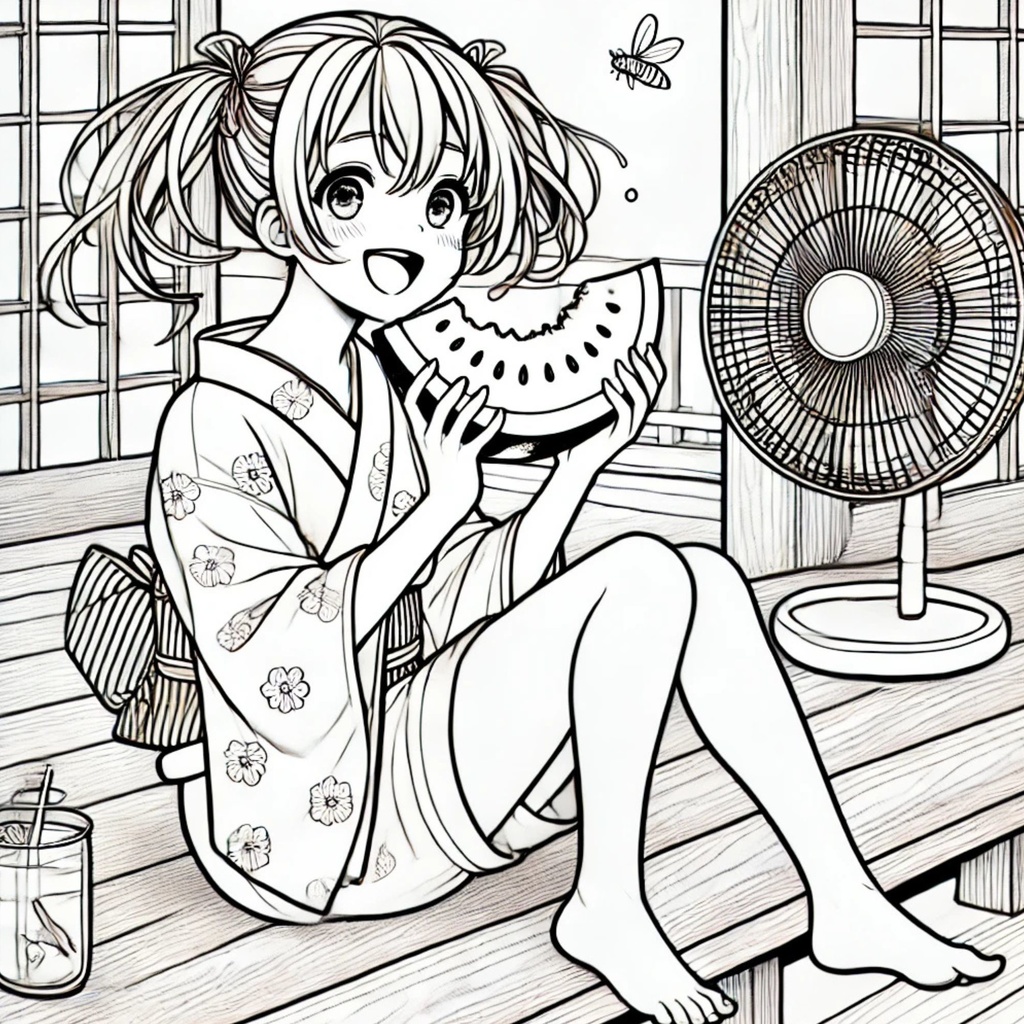 大人の塗り絵~美少女たちの夏休み~