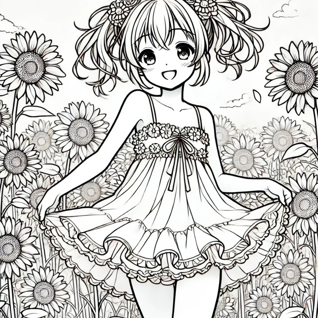 大人の塗り絵~美少女たちの夏休み~