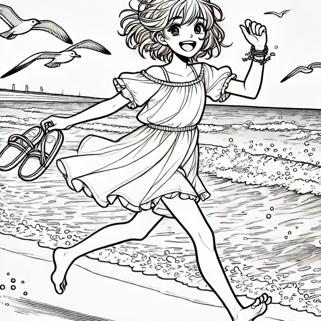 大人の塗り絵~美少女たちの夏休み~