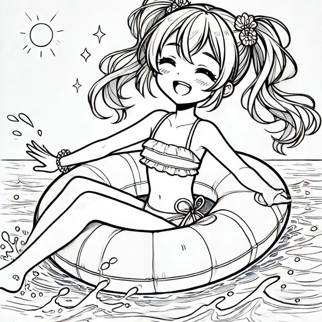 大人の塗り絵~美少女たちの夏休み~