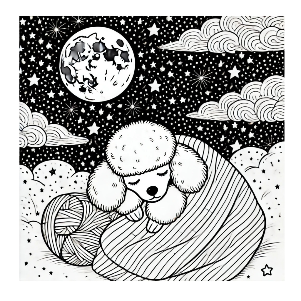 大人の塗り絵 ~この毛並み、塗るだけでととのう~