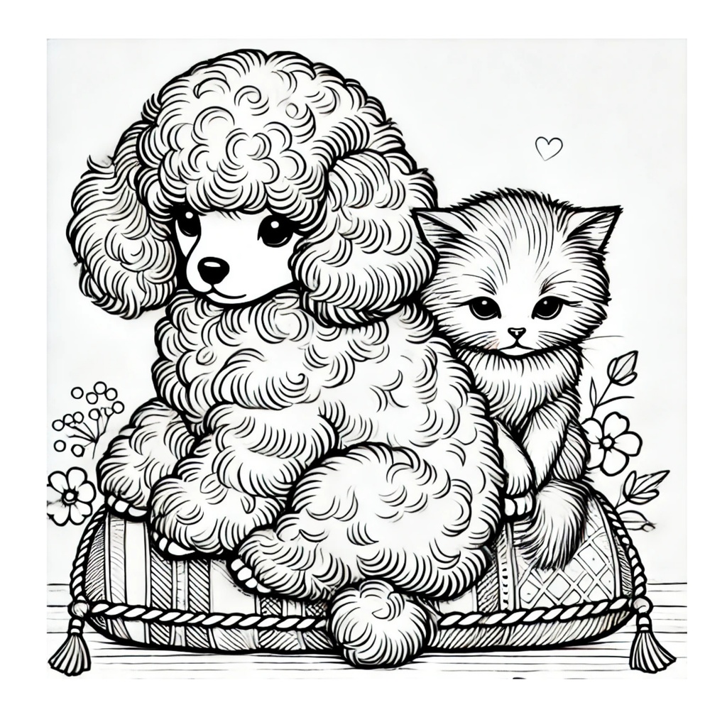 大人の塗り絵 ~この毛並み、塗るだけでととのう~