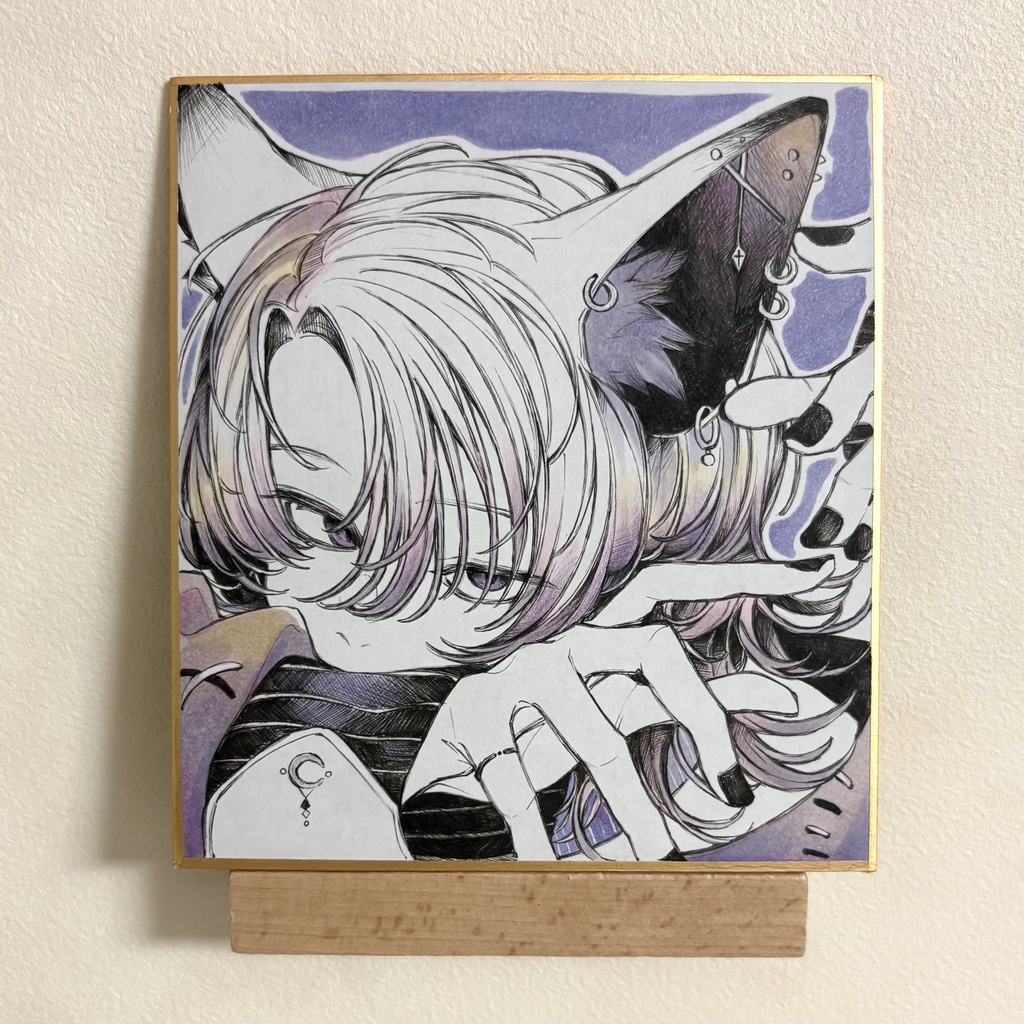 ミニ色紙〈おおかみおとこ〉