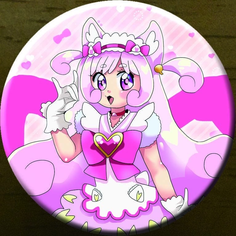 ランチドレスコメコメの缶バッチ