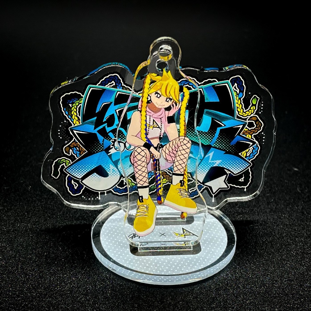 【通常アミコ付き】イエローアミコ × aたん2 コラボ 『編出しJäger』アクリルキーチェーンにできるアクリルフィギュア(通常アミコ付き)