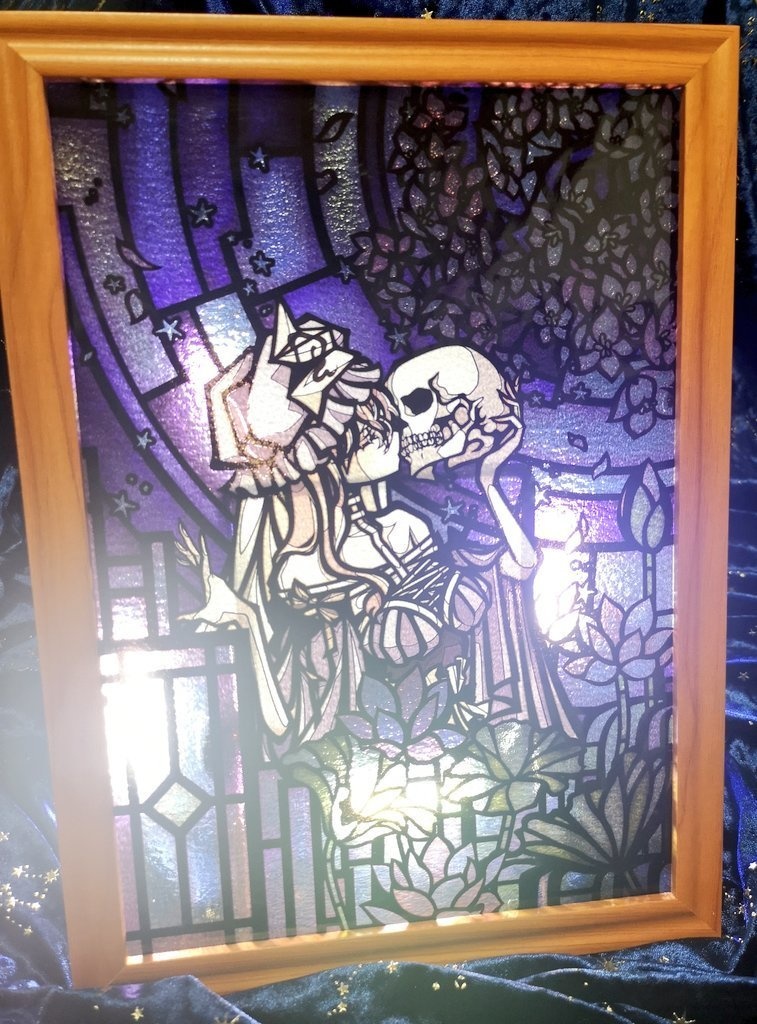 【Lサイズ】西行寺幽々子のステンドグラス【蓮華浄土】