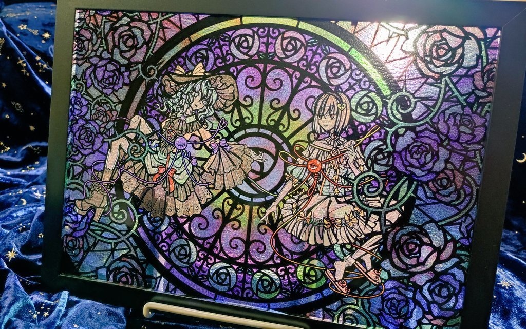 【Lサイズ】新さとり&こいしのステンドグラス【RE:地底に咲く薔薇】