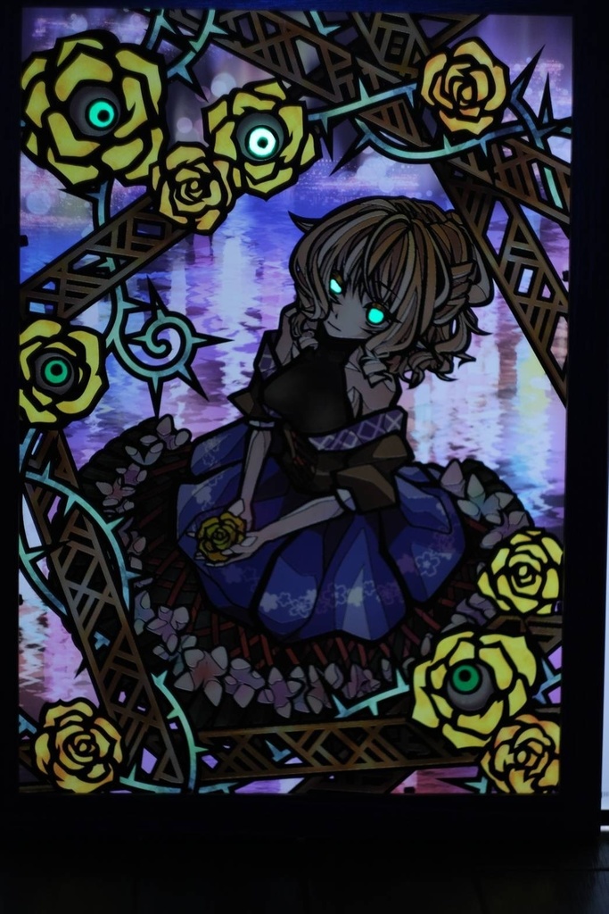 【蓄光仕様・Lサイズ】水橋パルスィのステンドグラス【妄執の檻】