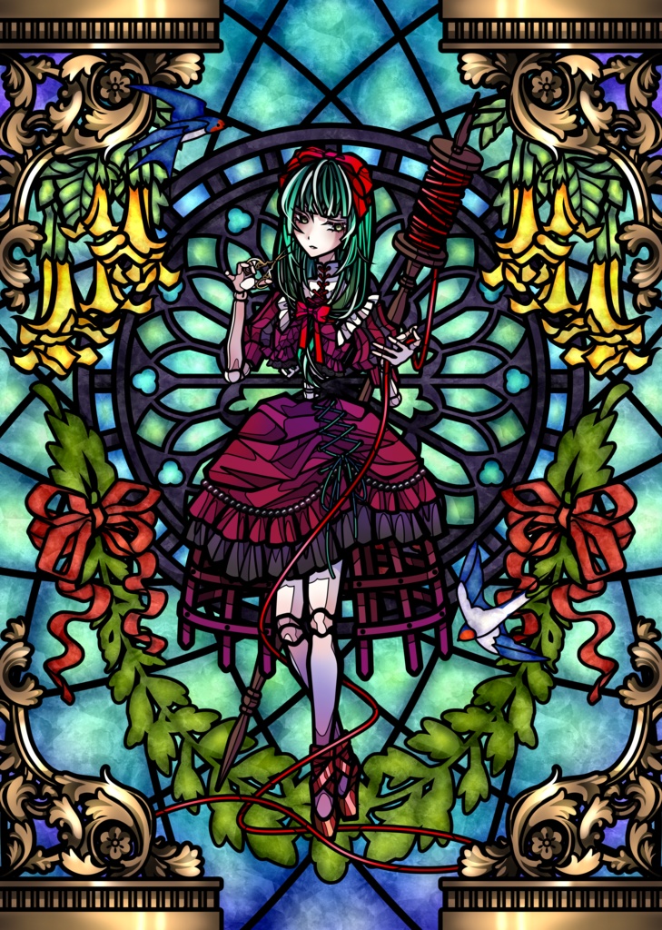 【Lサイズ】鍵山雛のステンドグラス【Wheel of Fortune】