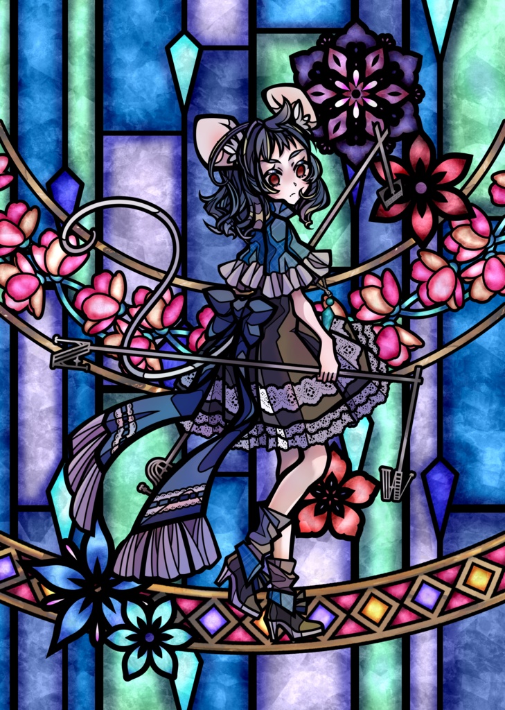 【Lサイズ】ナズーリンのステンドグラス【Padma】