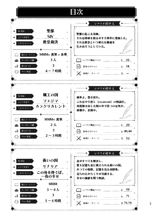 モノトーンミュージアムRPG改訂版非公式シナリオ集『大国の紡ぎ手』
