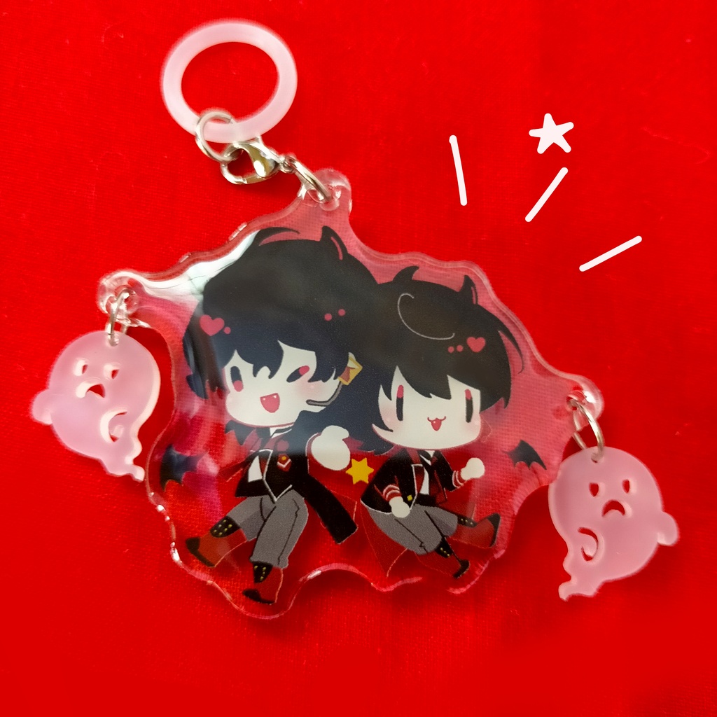 【M】朔間兄弟の傘マーカーアクキー+手書きカード