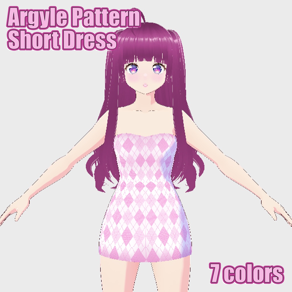 Argyle Pattern Dress + 7 colors【FREE】