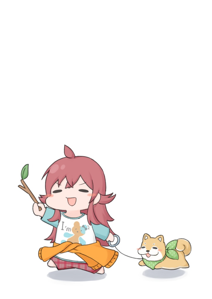 もちりアクスタ　果穂&マメ丸