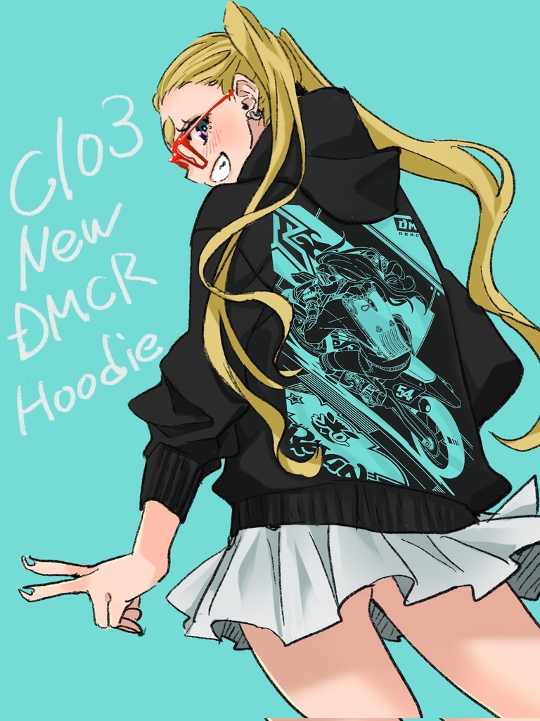 でこメガネちゃんレーシング パーカー【C103】