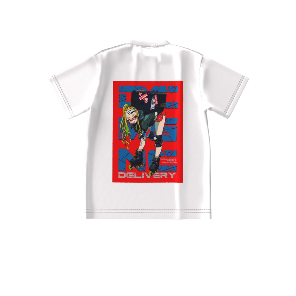 でこメガネちゃんデリバリーTシャツ
