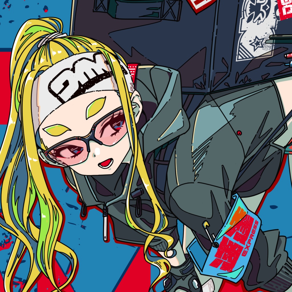 でこメガネちゃんデリバリーTシャツ