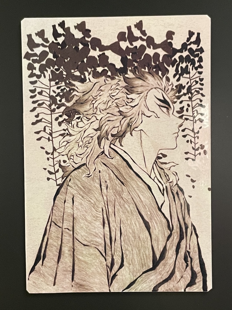 煉獄杏寿郎（藤）マグネット＆ステッカーセット＊鬼滅の刃イラスト