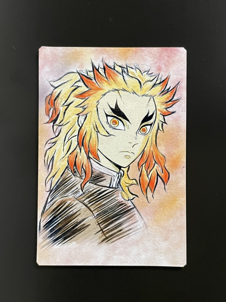 煉獄杏寿郎（デジ絵）マグネット＆ステッカーセット＊鬼滅の刃イラスト