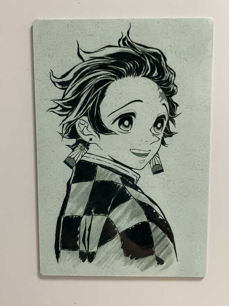竈門炭治郎縦ver.（マグネット＆ステッカーセット）＊鬼滅の刃イラスト