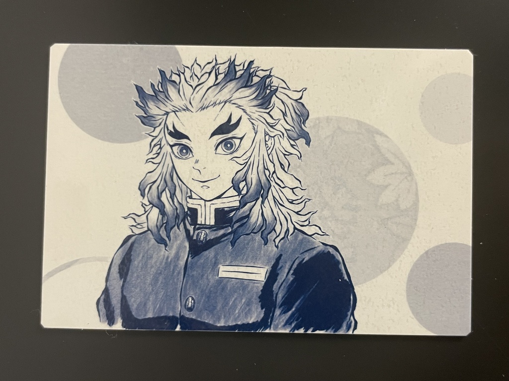 煉獄杏寿郎（隊士なりたて）マグネット＆ステッカーセット＊鬼滅の刃イラスト