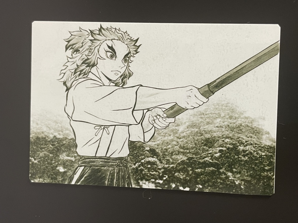 煉獄杏寿郎（素振り）マグネット＆ステッカーセット＊鬼滅の刃イラスト