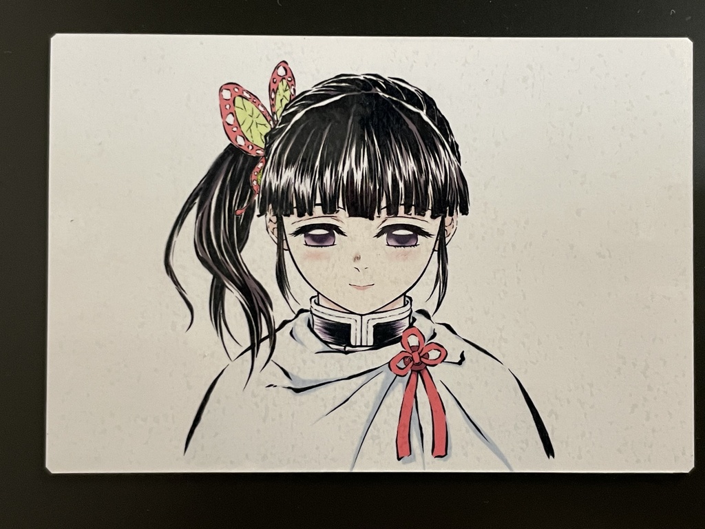 栗花落カナヲ（正面、カラー）マグネット＆ステッカーセット＊鬼滅の刃イラスト