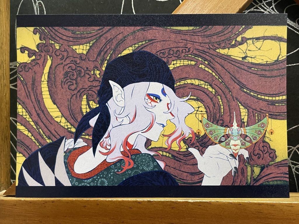 薬売りと天秤＊劇場版モノノ怪唐傘イラスト（ハガキサイズ＆A4サイズ）