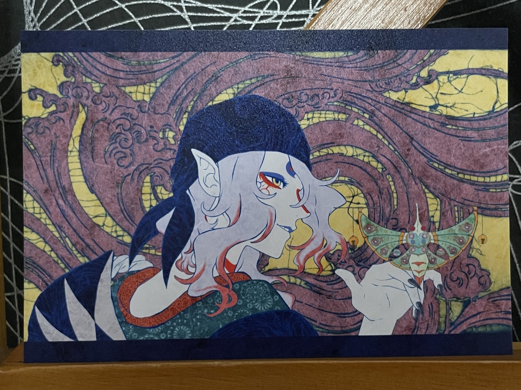 薬売りと天秤*劇場版モノノ怪唐傘イラスト(ハガキサイズ&A4サイズ)