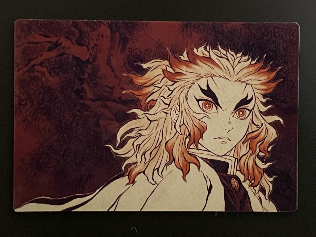 闇夜よりこんばんは・その壱（煉獄杏寿郎）マグネット＆ステッカーセット＊鬼滅の刃イラスト