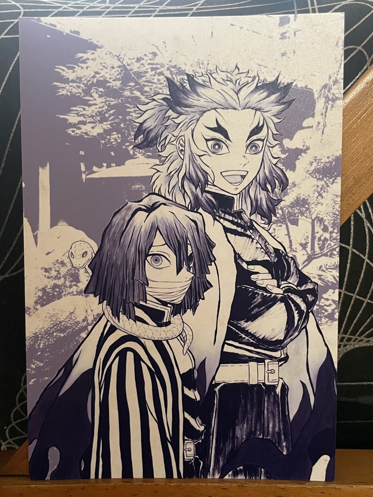 小芭内と杏寿郎＊鬼滅の刃イラスト（ハガキサイズ＆A4サイズ）