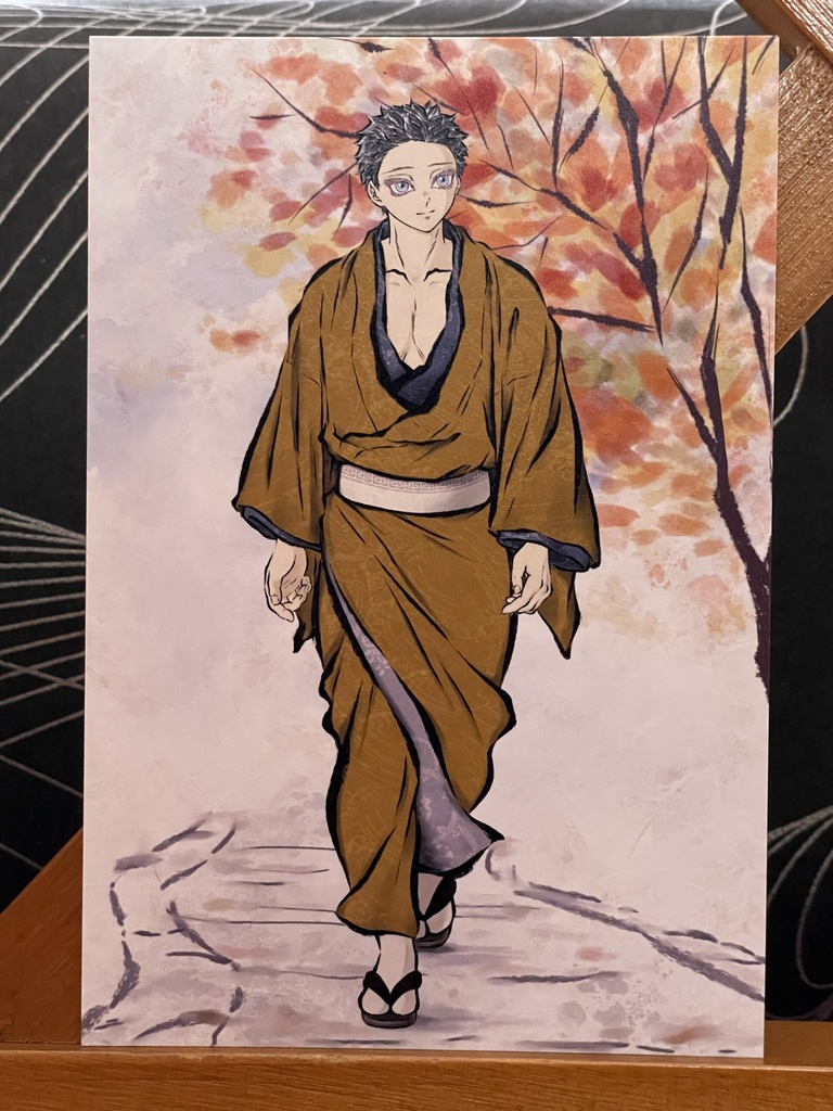 狛治（小径）＊鬼滅の刃イラスト（ハガキサイズ＆A4サイズ）