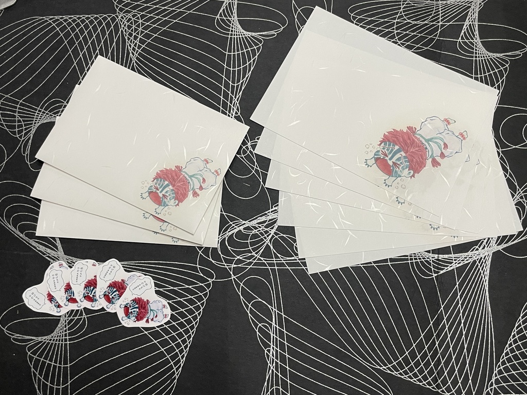 拒む猗窩座（レターセット）＊鬼滅の刃イラスト