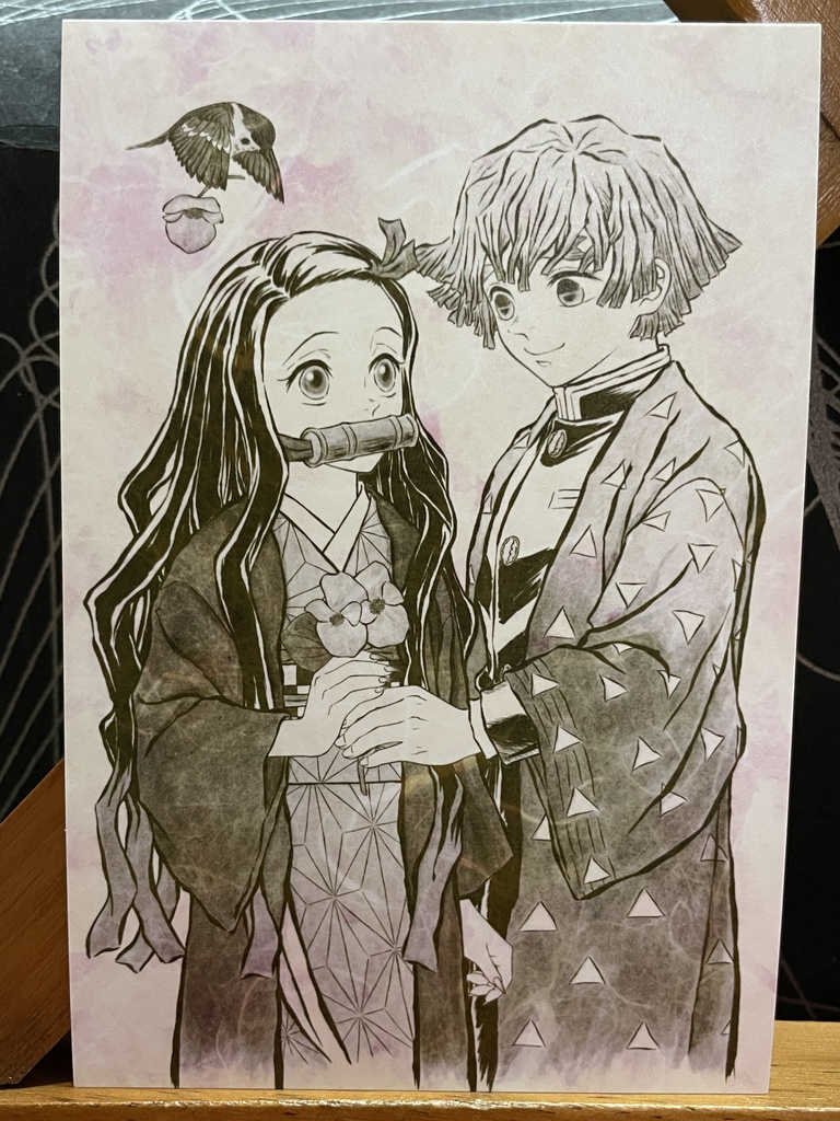 ベゴニア＊鬼滅の刃イラスト（ハガキサイズ＆A4サイズ）