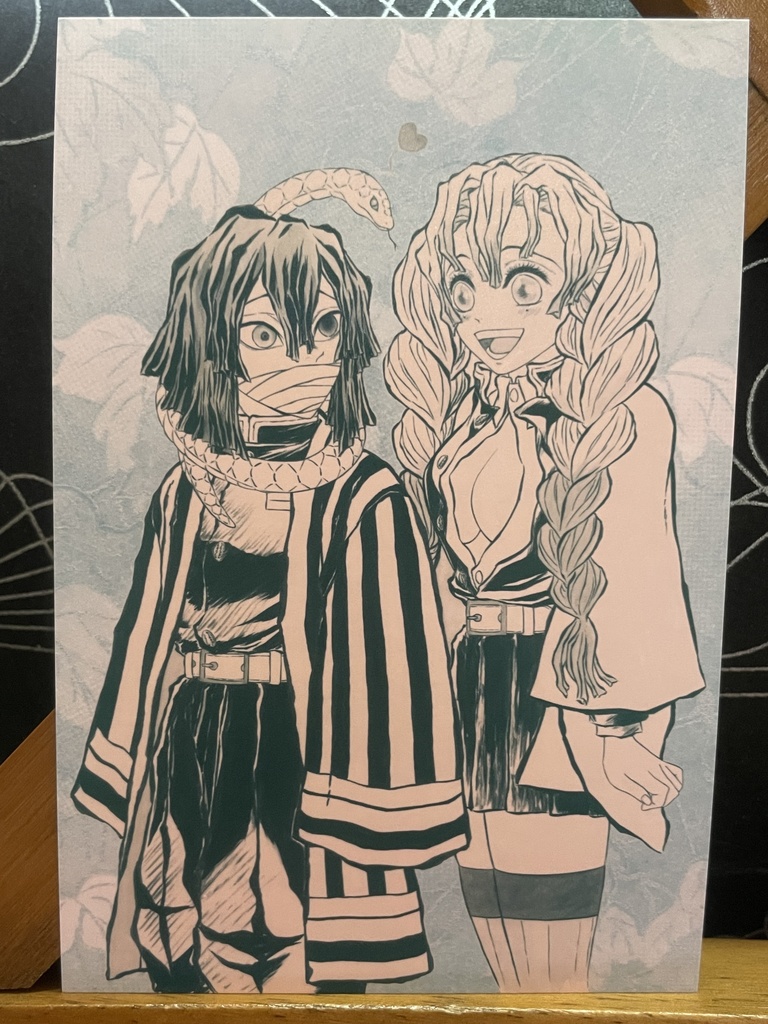 おはようございます伊黒さん＊鬼滅の刃イラスト（ハガキサイズ＆A4サイズ）