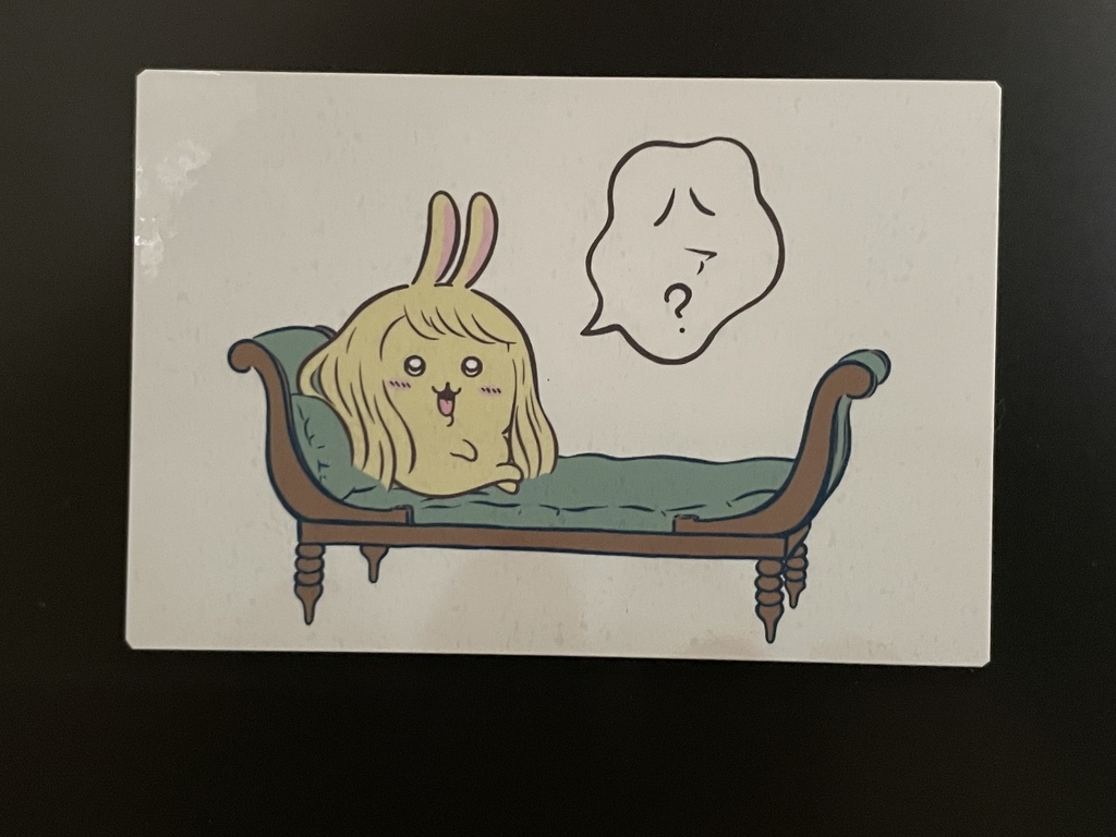 うさぎ（『レカミエ夫人の肖像』をまねて）マグネット＆ステッカー＊ちいかわイラスト